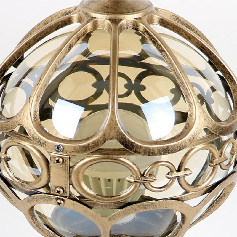 Premium French Aluminum Glass Globe Outdoor Post Light