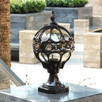 Premium French Aluminum Glass Globe Outdoor Post Light
