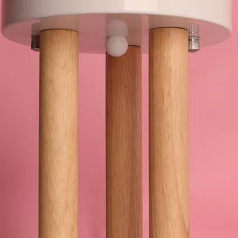 Modern Unicorn LED Semi-Flush Mount Ceiling Light - Resin, Iron, and Wood Design for Bedroom