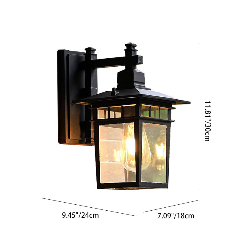 Rustic Cast Aluminum and Glass 1-Light Wall Sconce