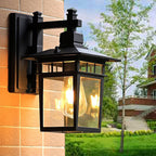 Rustic Cast Aluminum and Glass 1-Light Wall Sconce