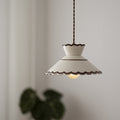 Premium French Ceramic & Iron Cone Pendant Light for Bedroom and Living Room