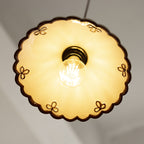 Premium French Ceramic & Iron Cone Pendant Light for Bedroom and Living Room