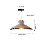 Premium French Ceramic & Iron Cone Pendant Light for Bedroom and Living Room