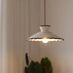 Premium French Ceramic & Iron Cone Pendant Light for Bedroom and Living Room