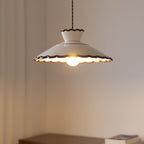Premium French Ceramic & Iron Cone Pendant Light for Bedroom and Living Room