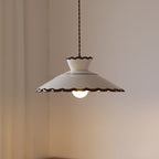 Premium French Ceramic & Iron Cone Pendant Light for Bedroom and Living Room
