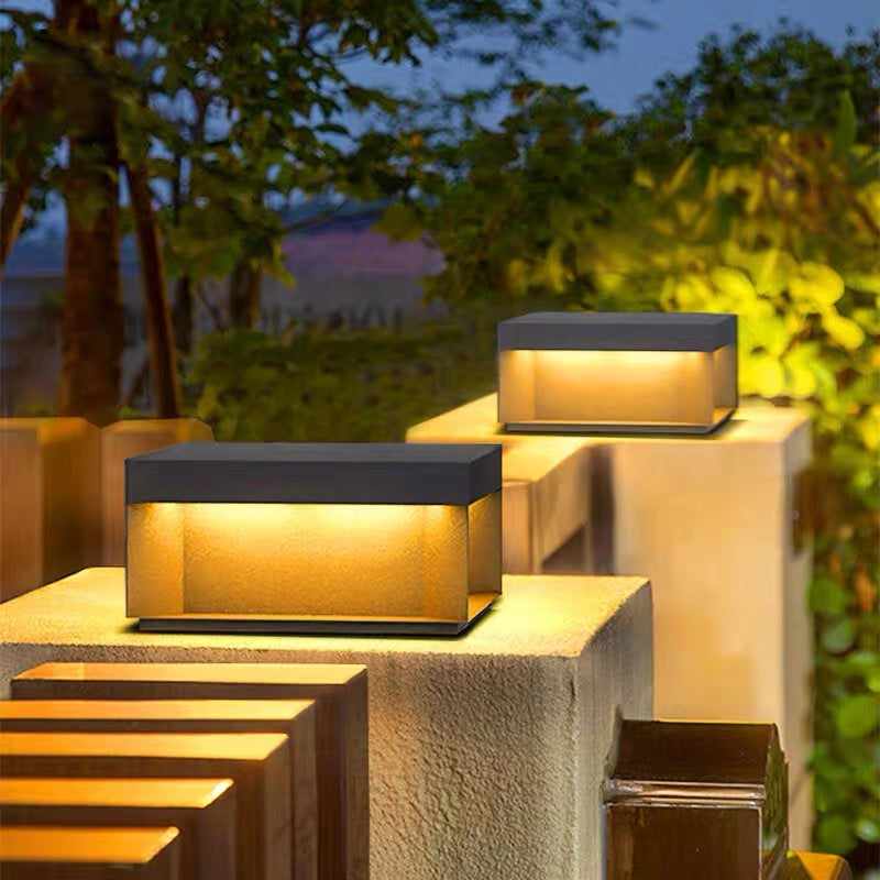 Premium Solar-Powered Stainless Steel Square LED Outdoor