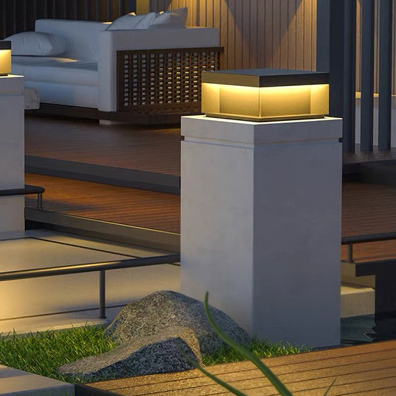 Premium Solar-Powered Stainless Steel Square LED Outdoor