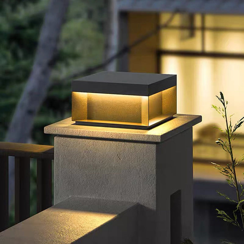 Premium Solar-Powered Stainless Steel Square LED Outdoor