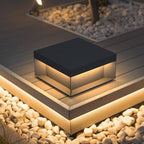 Premium Solar-Powered Stainless Steel Square LED Outdoor