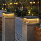Premium Solar-Powered Stainless Steel Square LED Outdoor