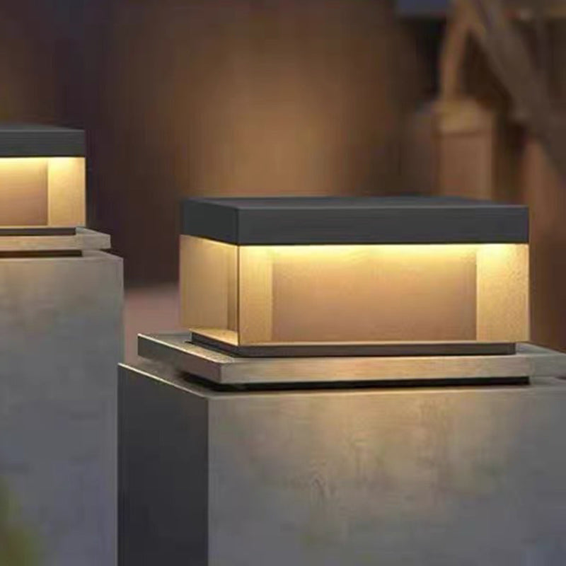 Premium Solar-Powered Stainless Steel Square LED Outdoor