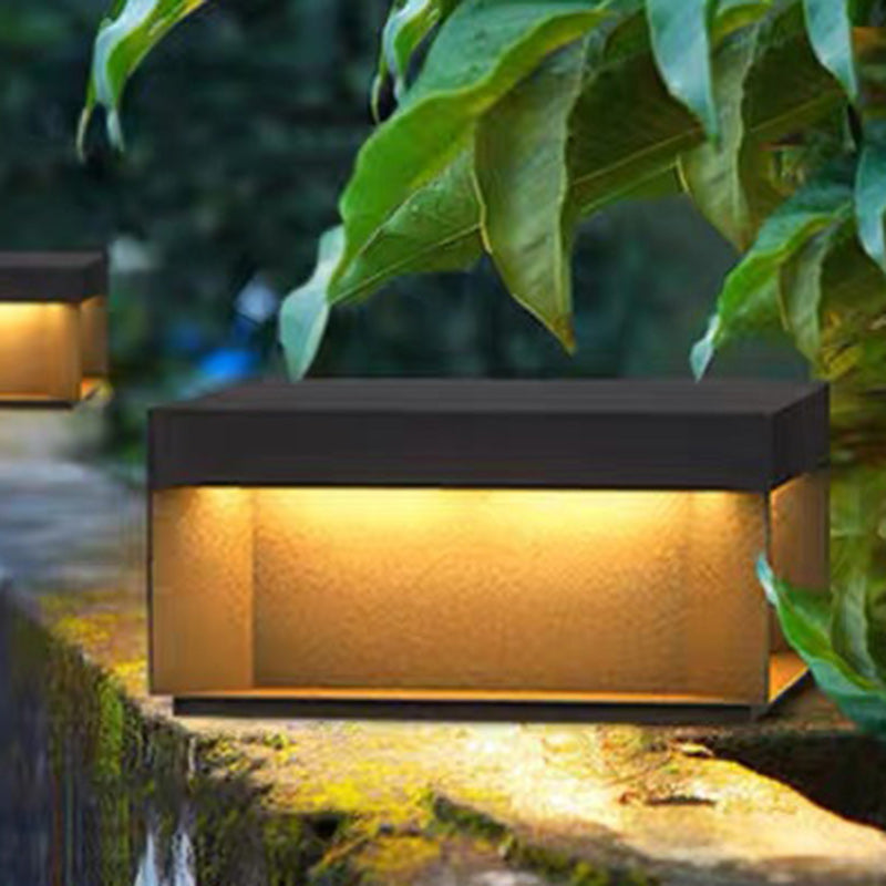 Premium Solar-Powered Stainless Steel Square LED Outdoor