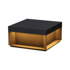 Contemporary Stainless Steel & Frosted Glass Square LED