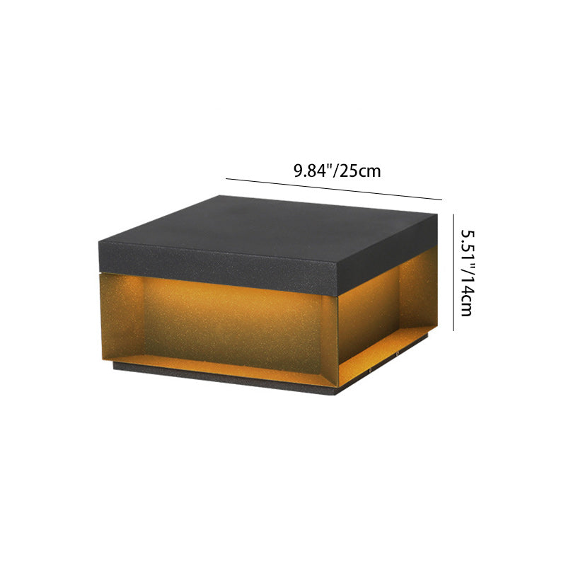 Contemporary Stainless Steel & Frosted Glass Square LED