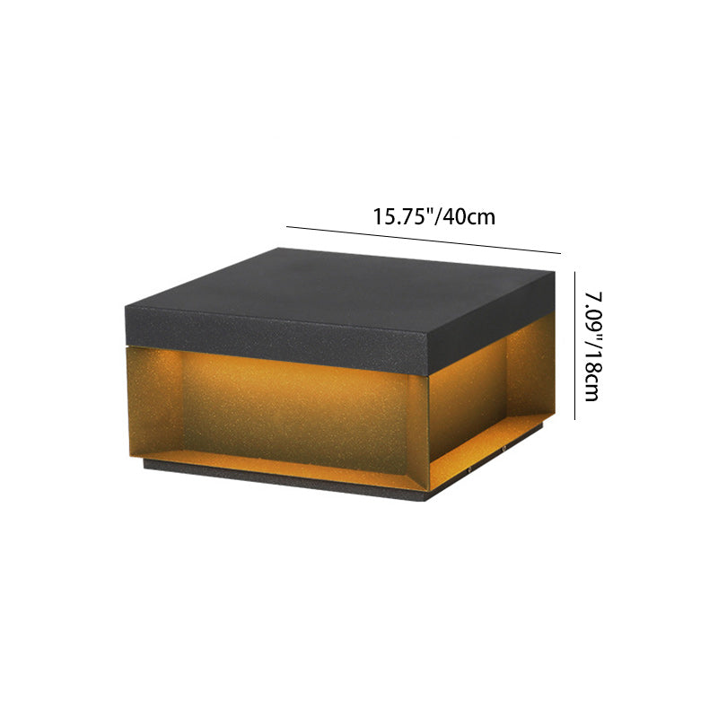 Contemporary Stainless Steel & Frosted Glass Square LED