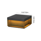 Contemporary Stainless Steel & Frosted Glass Square LED