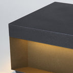 Contemporary Stainless Steel & Frosted Glass Square LED
