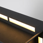 Contemporary Stainless Steel & Frosted Glass Square LED