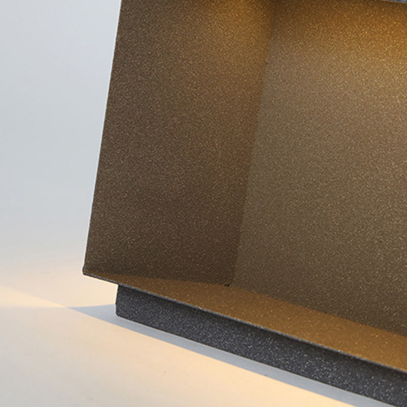 Contemporary Stainless Steel & Frosted Glass Square LED