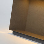 Contemporary Stainless Steel & Frosted Glass Square LED