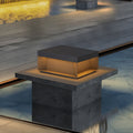 Contemporary Stainless Steel & Frosted Glass Square LED