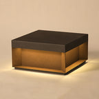 Contemporary Stainless Steel & Frosted Glass Square LED