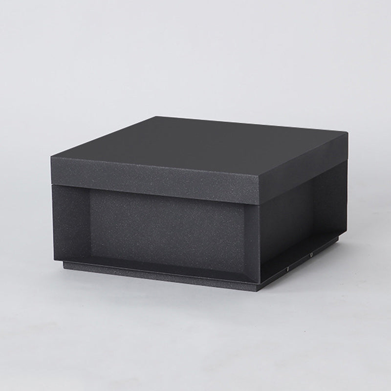 Contemporary Stainless Steel & Frosted Glass Square LED