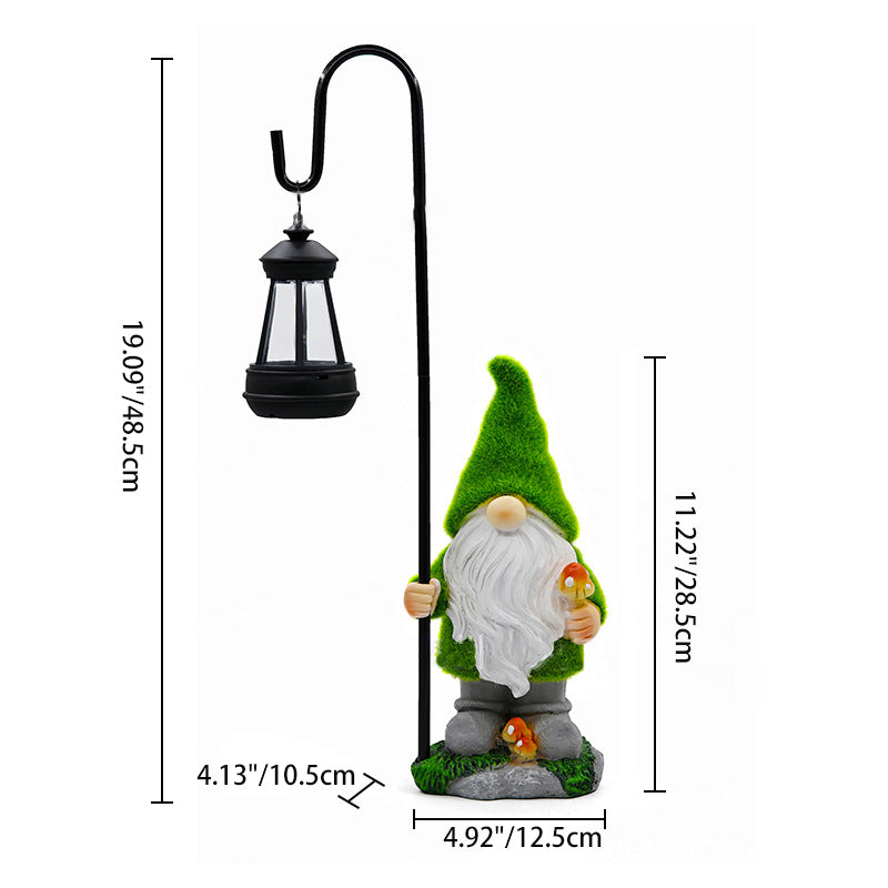 Art Deco Solar Waterproof LED Gnome Outdoor Light