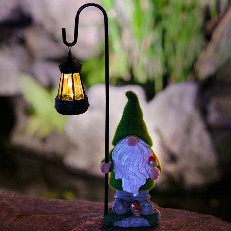 Art Deco Solar Waterproof LED Gnome Outdoor Light