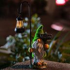 Art Deco Solar Waterproof LED Gnome Outdoor Light