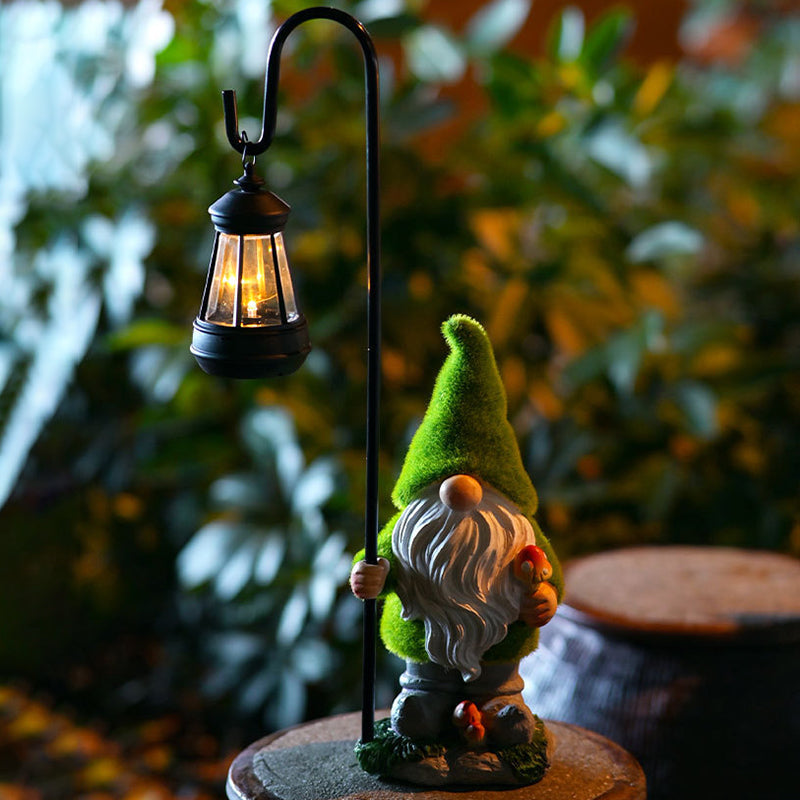 Art Deco Solar Waterproof LED Gnome Outdoor Light