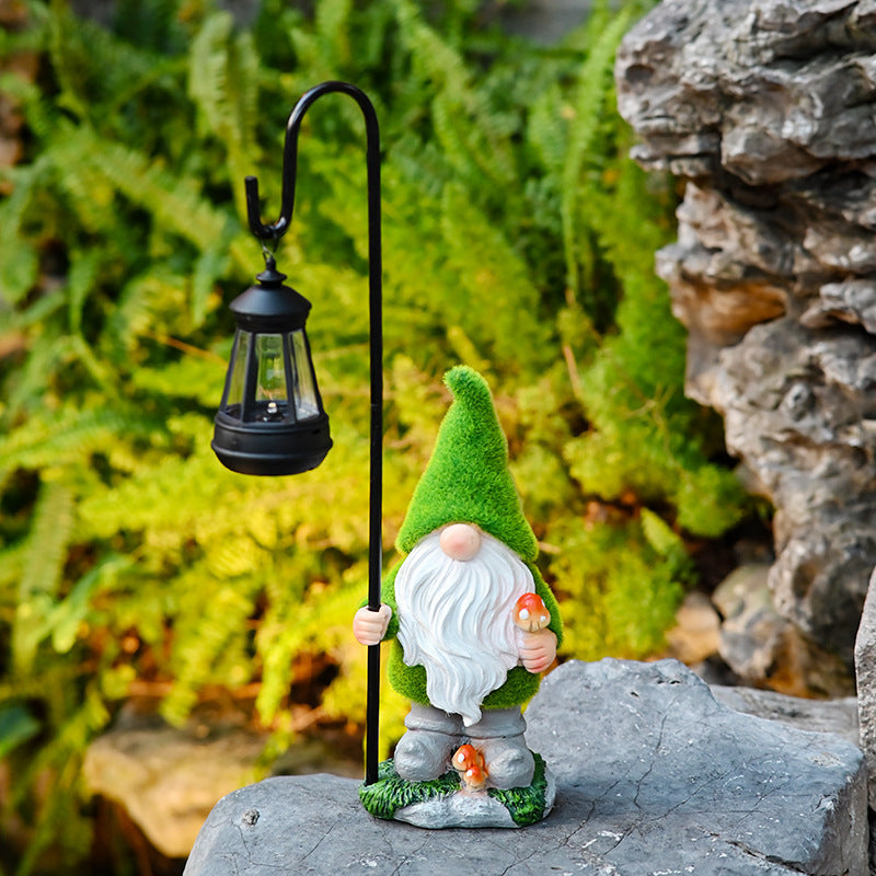 Art Deco Solar Waterproof LED Gnome Outdoor Light