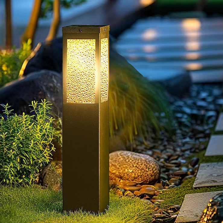 Premium Waterproof Metal & Glass Diamond-Textured Outdoor