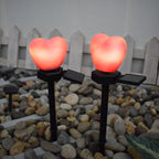 Heart-Shaped Solar LED Outdoor Light - Waterproof Modern