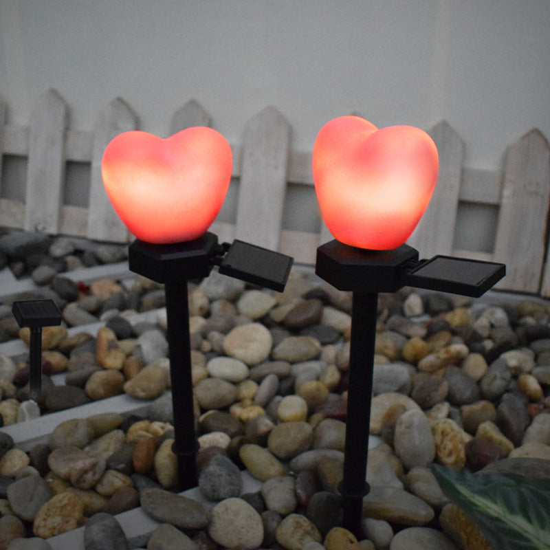 Heart-Shaped Solar LED Outdoor Light - Waterproof Modern