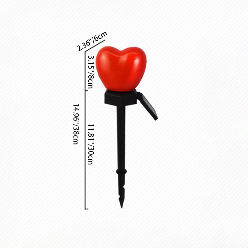 Heart-Shaped Solar LED Outdoor Light - Waterproof Modern