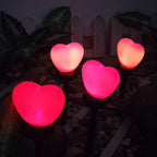 Heart-Shaped Solar LED Outdoor Light - Waterproof Modern