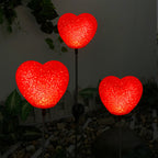 Heart-Shaped Solar LED Outdoor Light - Waterproof Modern