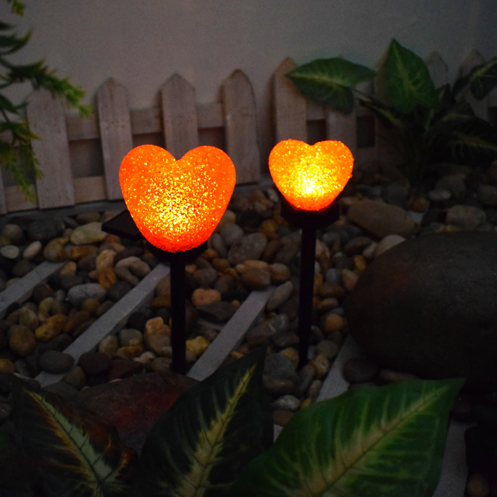 Heart-Shaped Solar LED Outdoor Light - Waterproof Modern
