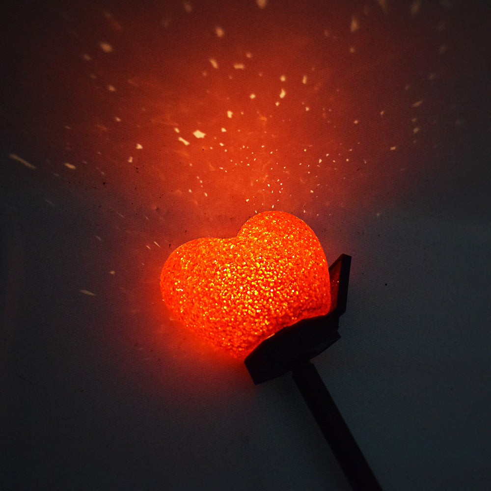 Heart-Shaped Solar LED Outdoor Light - Waterproof Modern