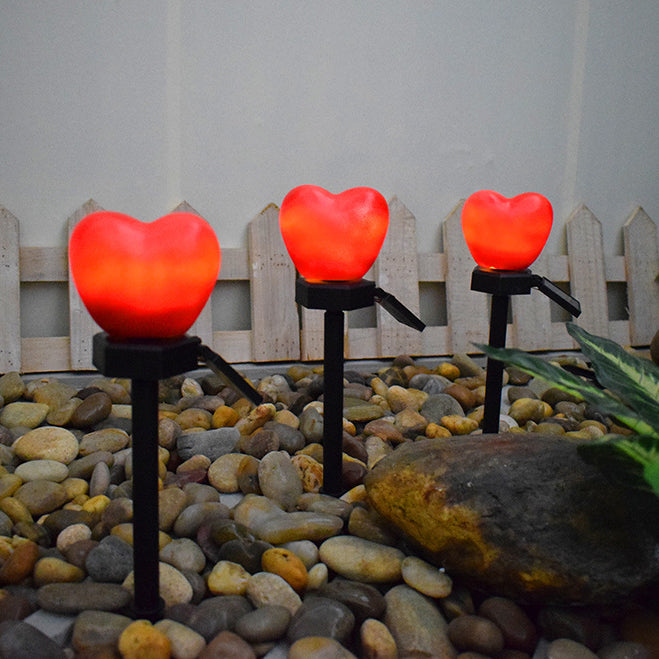 Heart-Shaped Solar LED Outdoor Light - Waterproof Modern