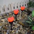 Heart-Shaped Solar LED Outdoor Light - Waterproof Modern