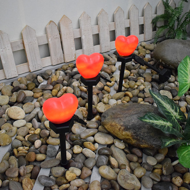 Heart-Shaped Solar LED Outdoor Light - Waterproof Modern