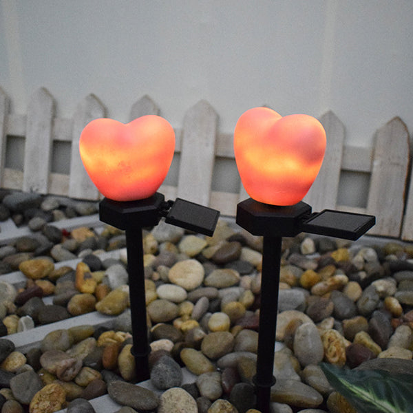 Heart-Shaped Solar LED Outdoor Light - Waterproof Modern