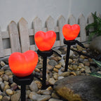 Heart-Shaped Solar LED Outdoor Light - Waterproof Modern