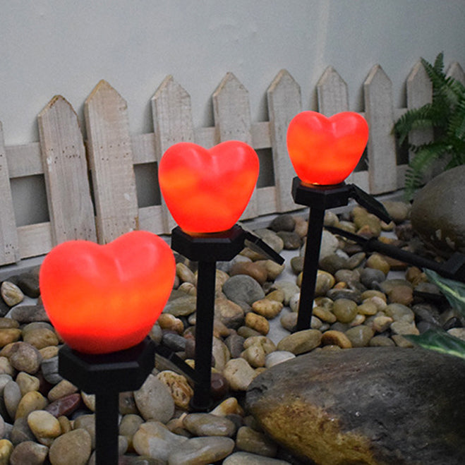 Heart-Shaped Solar LED Outdoor Light - Waterproof Modern