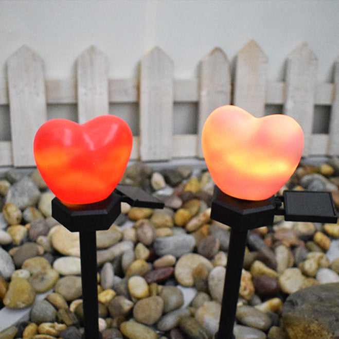 Heart-Shaped Solar LED Outdoor Light - Waterproof Modern