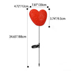Heart-Shaped Solar LED Outdoor Light - Waterproof Modern